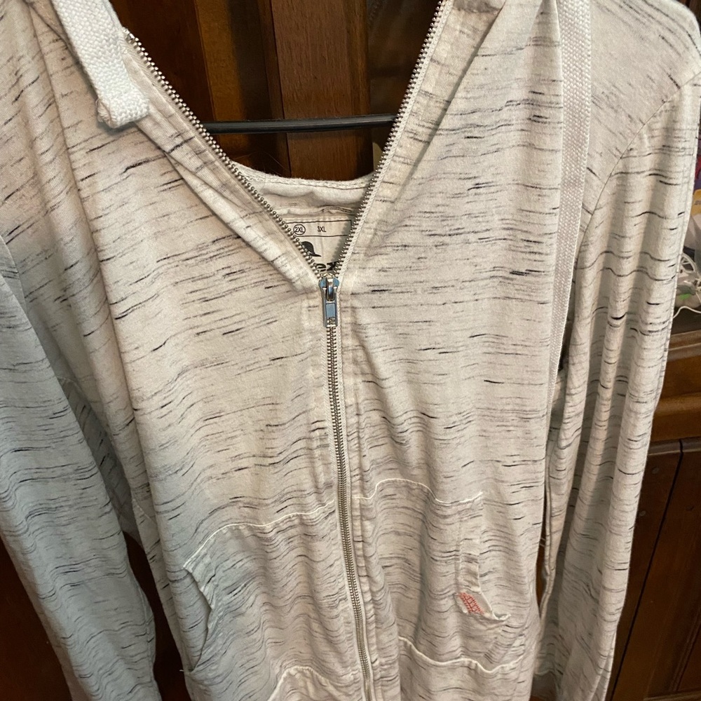 Grey reflex light weight zip 2x